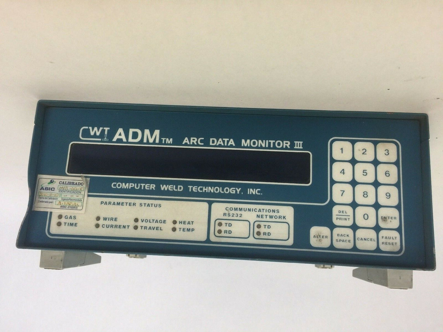 COMPUTER WELD TECHNOLOGY INC. A3A0149 ADM III MODEL D ADM ARC DATA MONITOR III