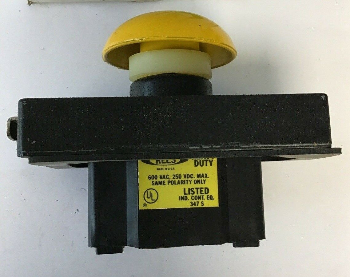 MACKWORTH G. REES 03476-004 PUSHBUTTON 2 1/4IN YELLOW PLUNGER W/ LATCH