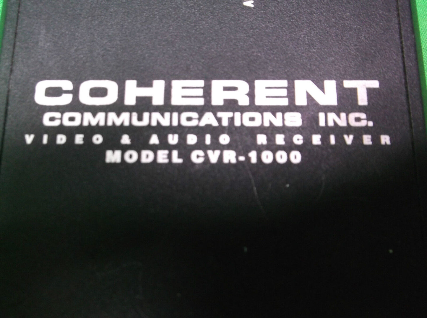 COHERENT COMMUNICATIONS VIDEO AND AUDIO RECEIVER CVR-1000