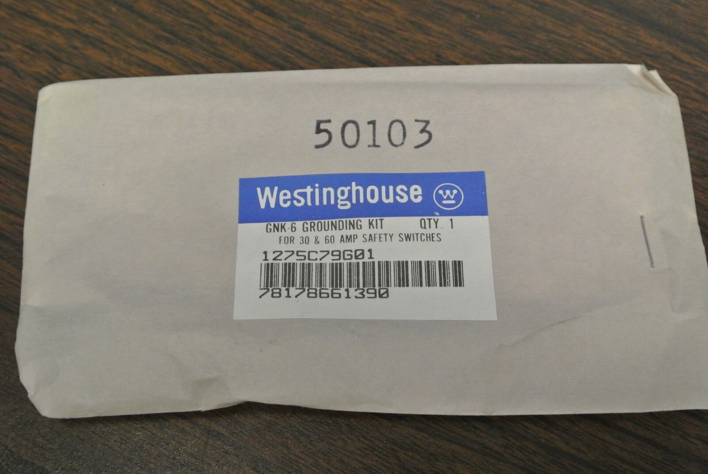 WESTINGHOUSE GNK-6 GROUNDING KIT / 1275C79G01 / for 30 & 60A SAFETY SWITCH