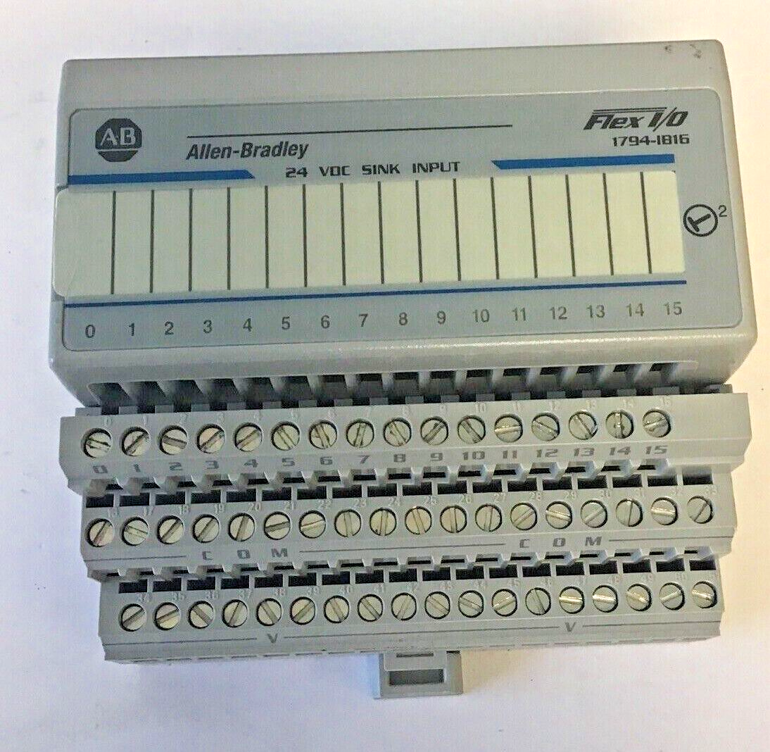 ALLEN BRADLEY 1794-IB16 SER.A REV.A01 NO F/W INPUT MODULE 1794-TB3 SER.A BASE