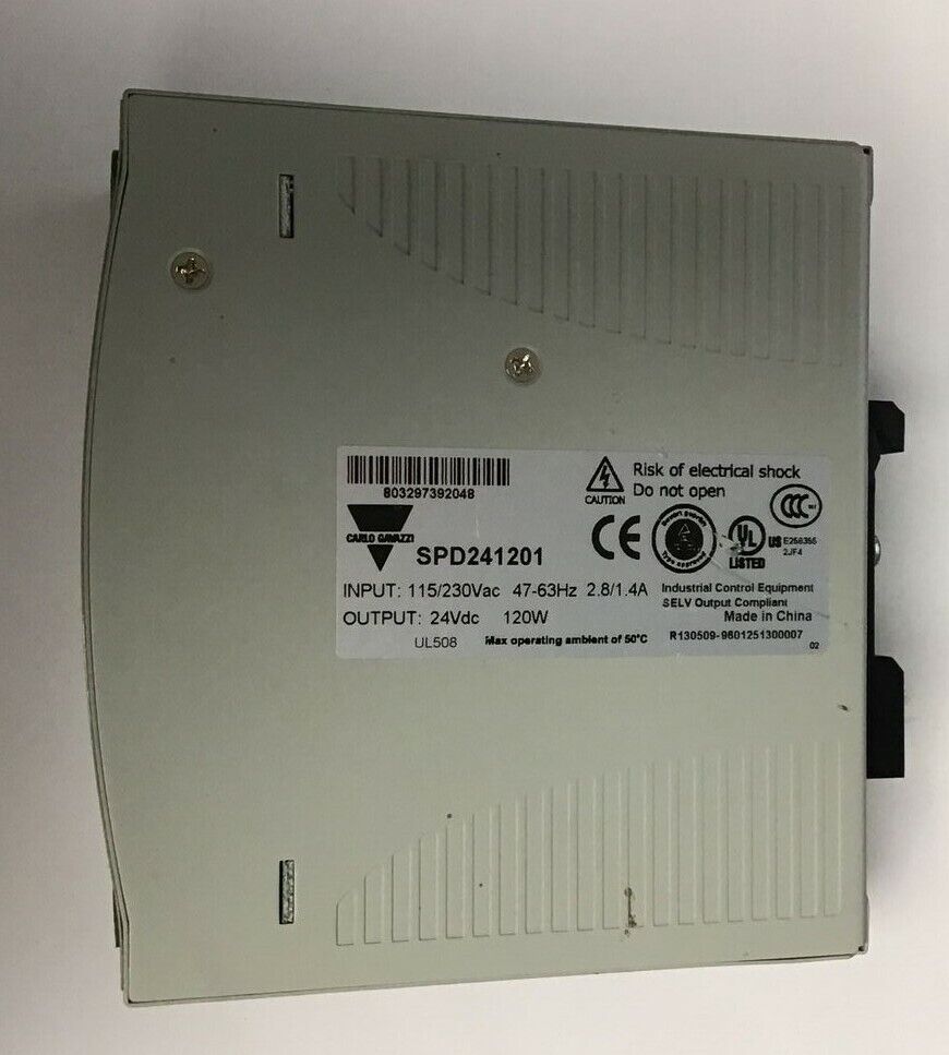CARLO GAVAZZI SPD2120 AC/DC CONVERTER 24VDC-5A 115/230VAC 47-63HZ 2.8/1.4A 120W