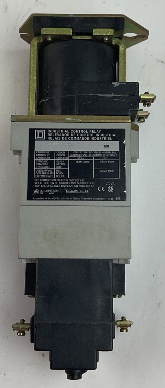SQUARE D 8501XBO80XDLV53 DC LATHCING CONTROL RELAY SER.B 24VDC