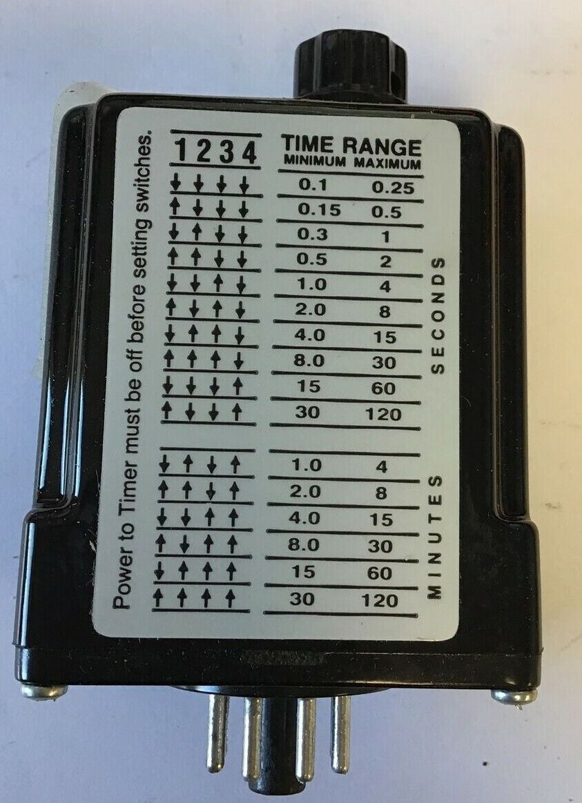 MACROMATIC TIME DELAY RELAY SS-60228 24VAC/DC 10A DPDT PROGRAMMABLE