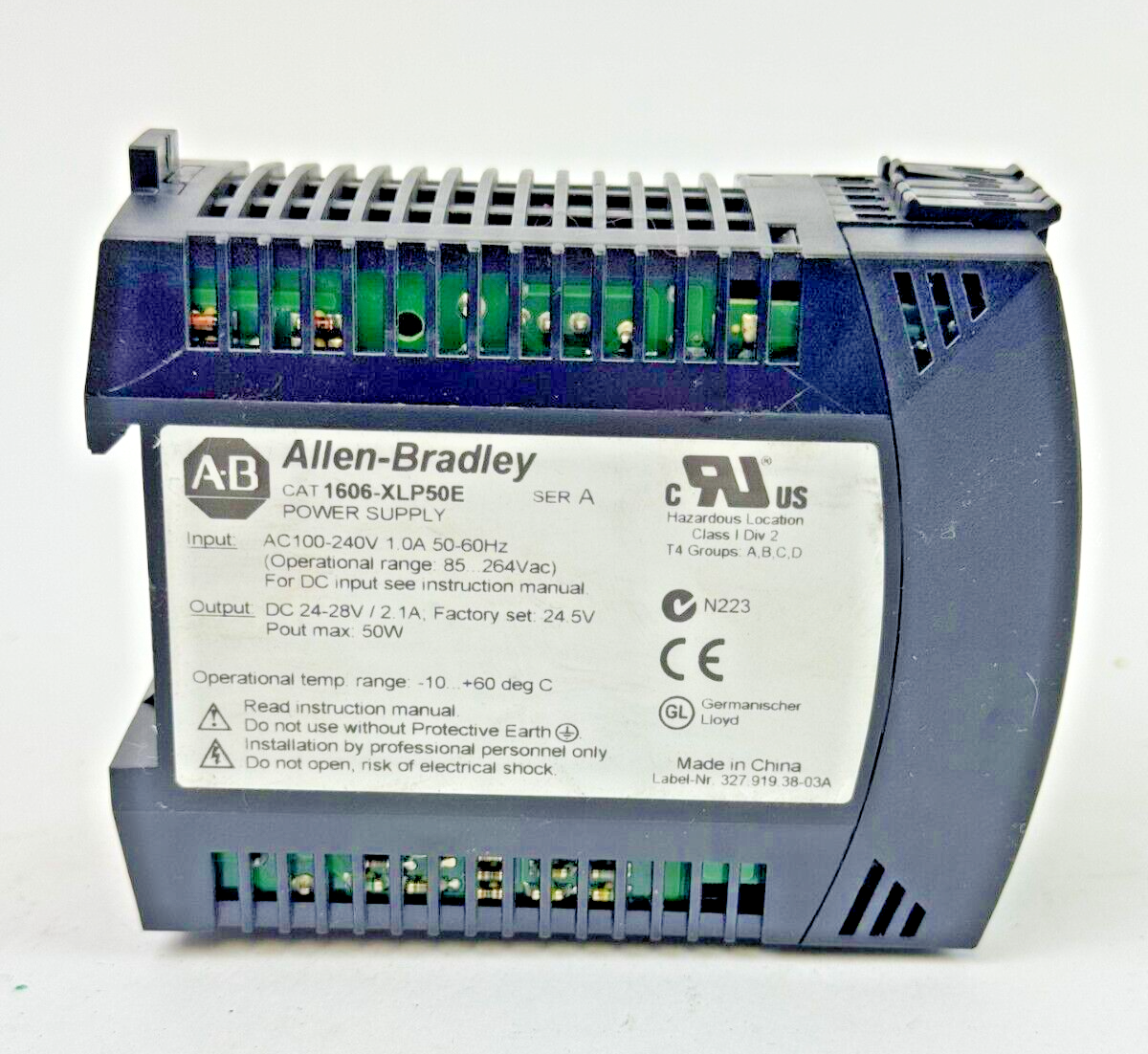 ALLEN-BRADLEY - 1606-XLP50E SER. A - POWER SUPPLY - 50 W, 24 VDC, 2.1 A