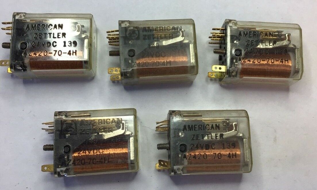 AMERICAN ZETTLER AZ420-70-4H 24VDC RELAY***LOTOF5****
