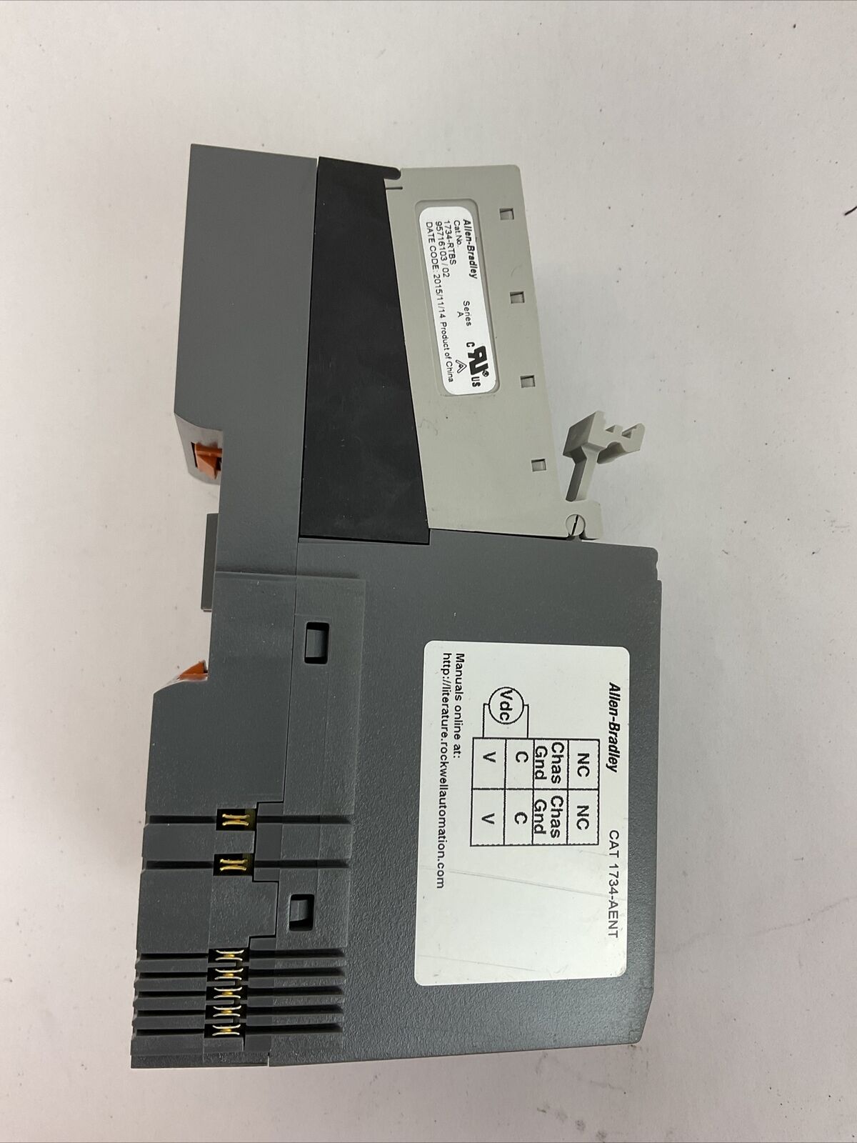 ALLEN BRADLEY 1734-AENT SER B FW 5.012 ETHERNET ADAPTER MODULE POINT I/O