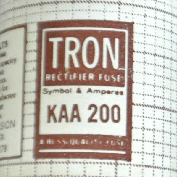 BOX of 5 / BUSSMANN / TRON KAA200 RECTIFIER FUSE / 200A / 130V / NEW SURPLUS