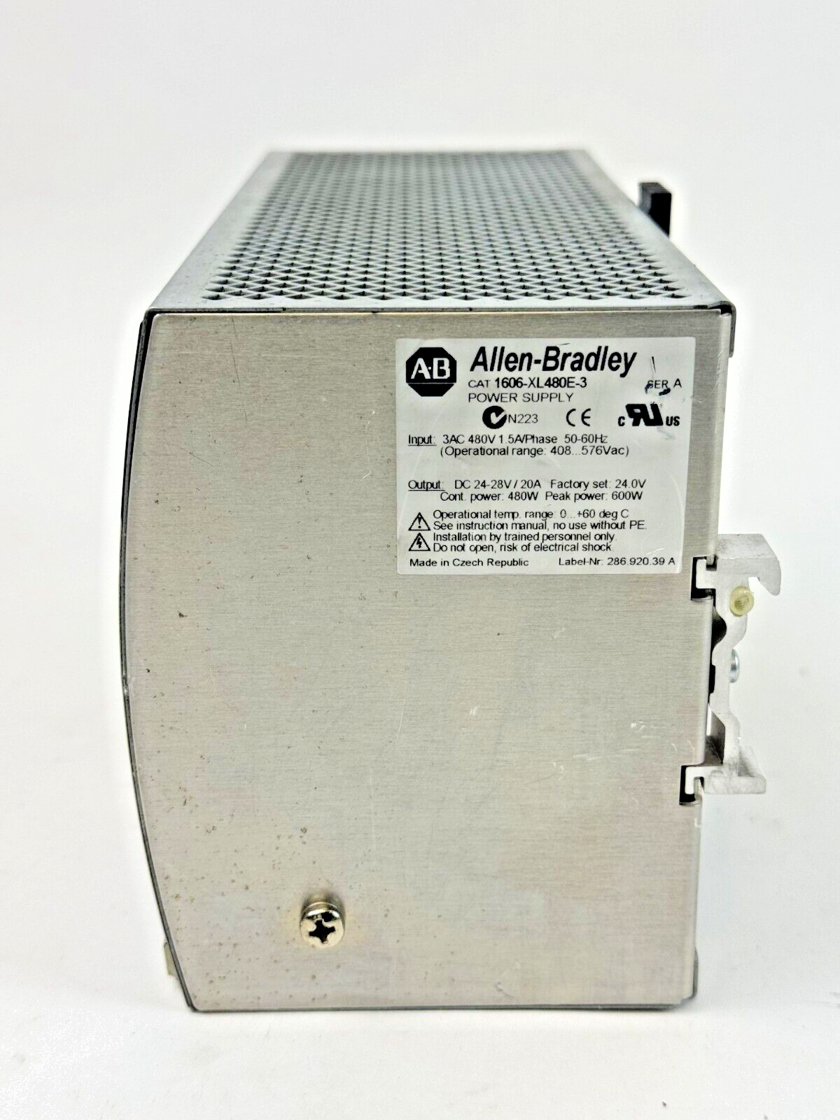 ALLEN-BRADLEY - 1606-XL480E-3 SER. A - POWER SUPPLY - 480 W, 24 VDC