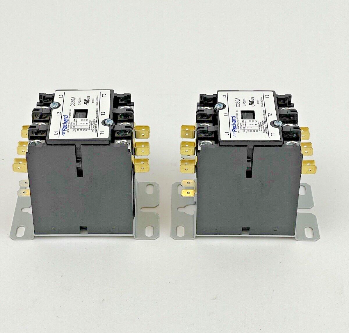 PACKARD *LOT OF 2* - C330A - DEFINITE PURPOSE CONTACTOR - 3 POLE, 30A, 24V 50/60