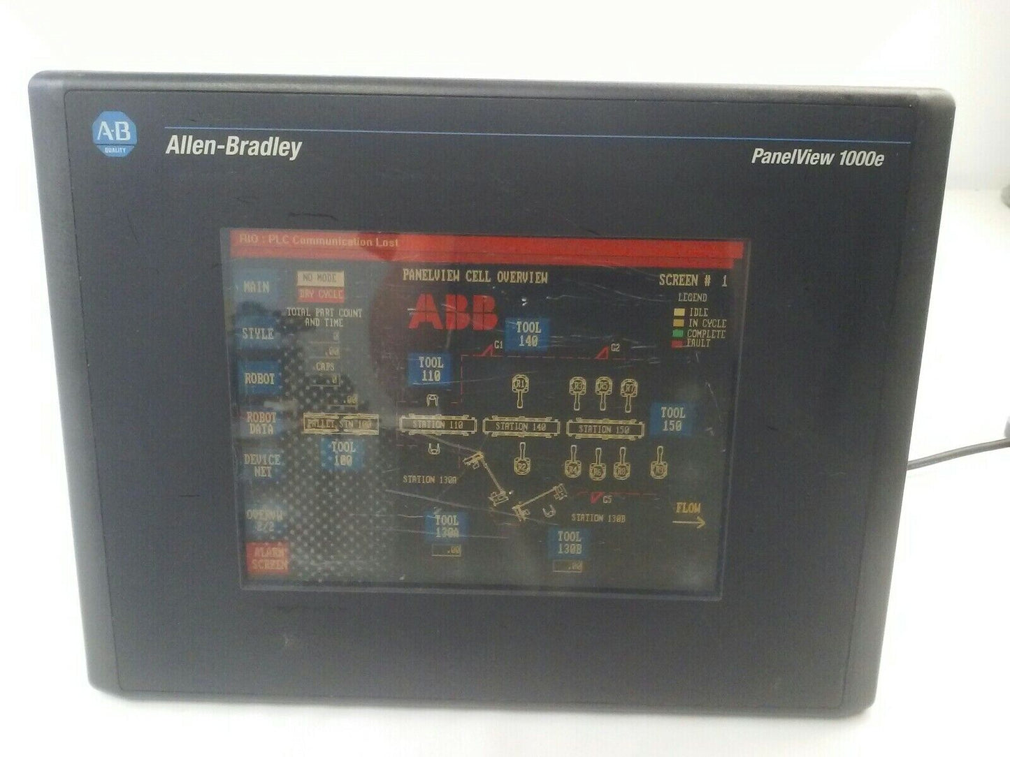 ALLEN BRADLEY 2711E-T10C6 SER. C REV. A PANELVIEW 1000E TERMINAL FRN 5.13
