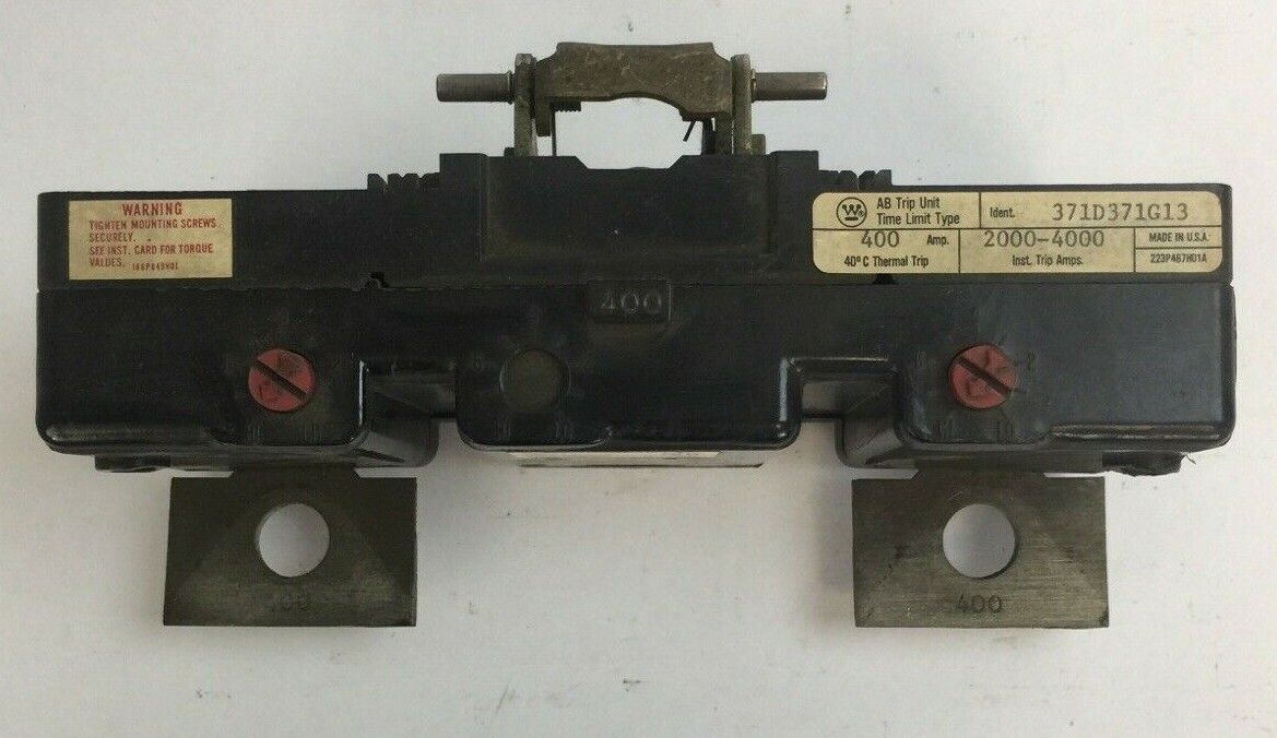 WESTINGHOUSE 371D371G13 CIRCUIT BREAKER TRIP UNIT 400AMP 2000-4000 INST TRIP AMP