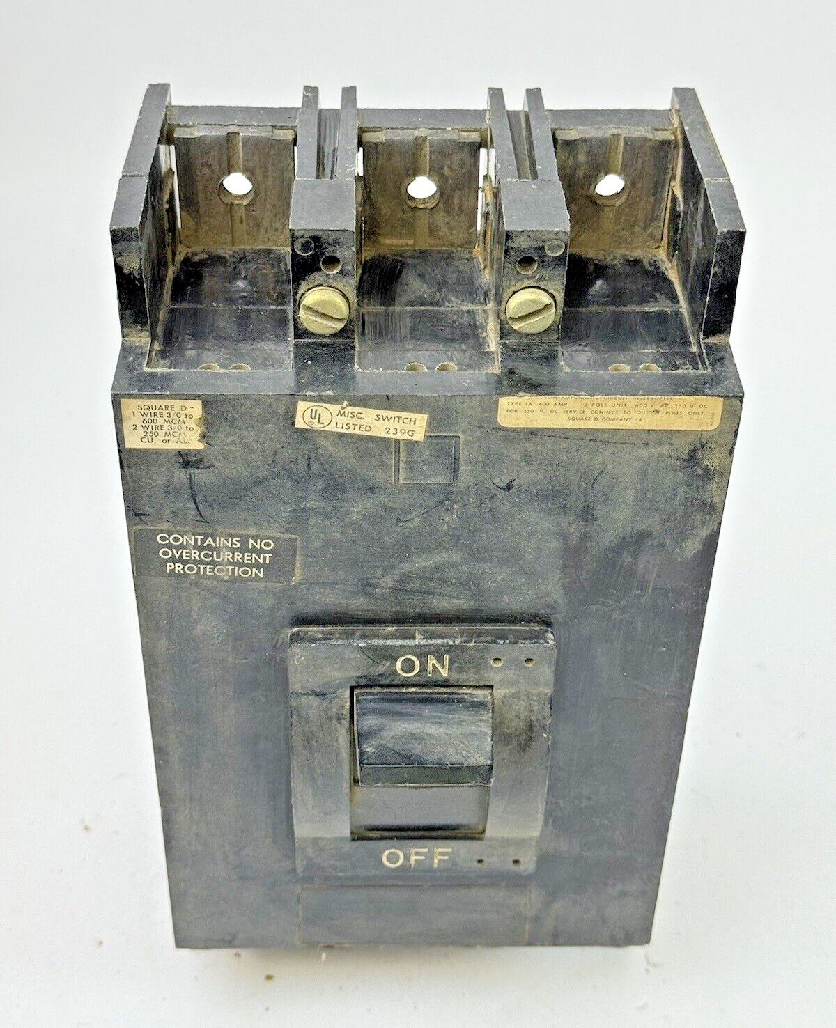 SQUARE D - LAL3600 - MOLDED CASE CIRCUIT BREAKER - 300 AMP, 3 POLE, 600 VAC