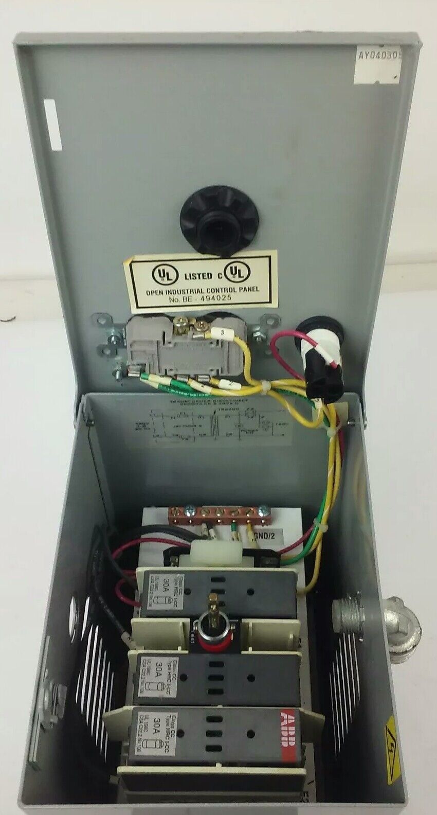DAYKIN ELECTRIC GMDGTA-05BZ872U TRANSFORMER DISCONNECT SWITCH 480V, 1000VA, 2.3A