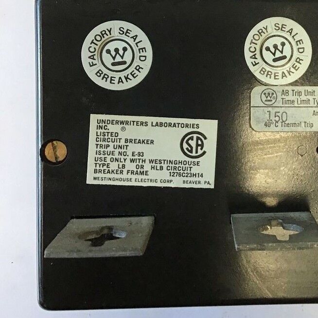 WESTINGHOUSE HLB3150T TRIP UNIT 150A 750-1500 TRIP AMPS 5680D04G23