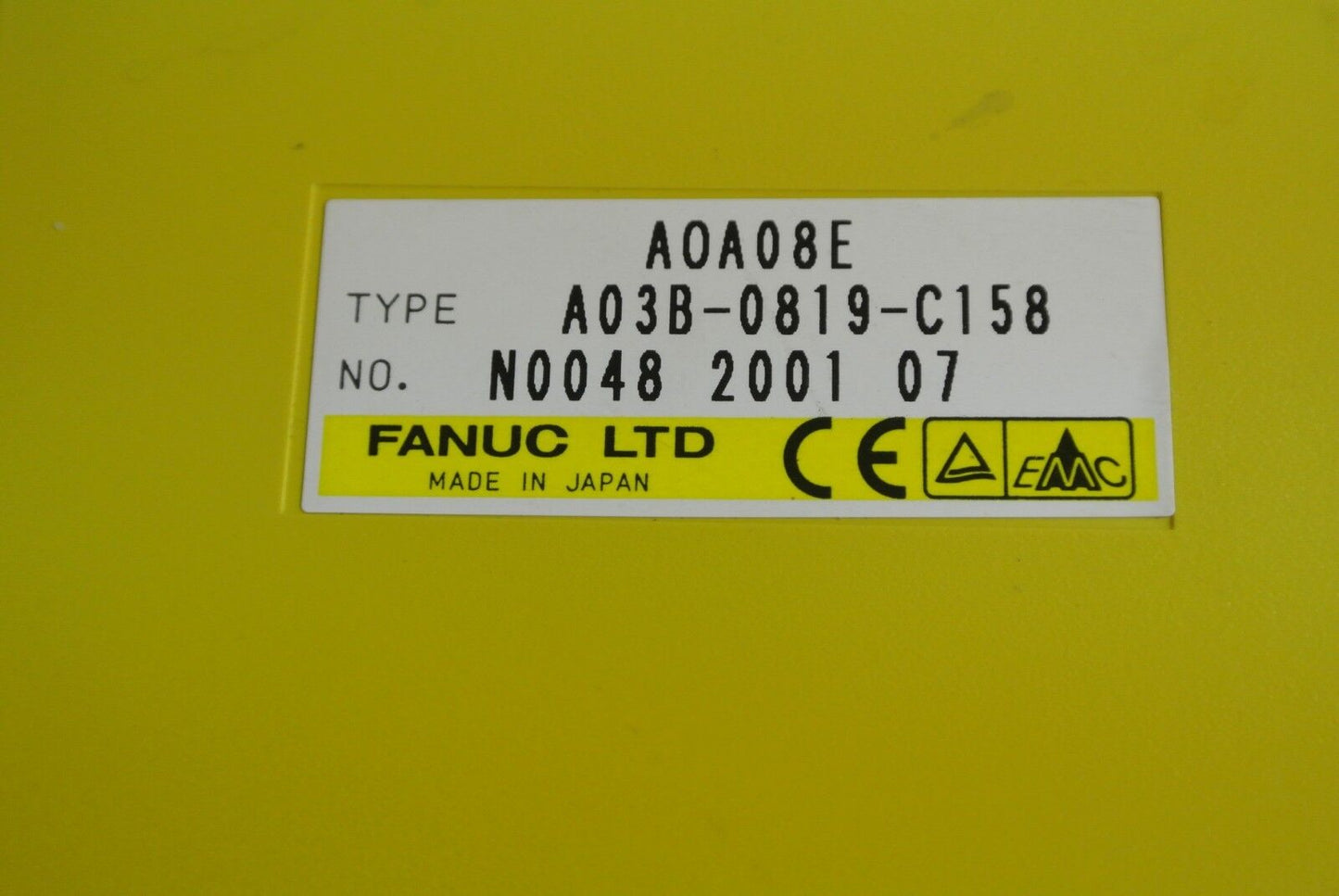 FANUC A03B-0819-C158 / AOA08E - PLC 8PT AC OUTPUT MODULE / NO "DOOR"