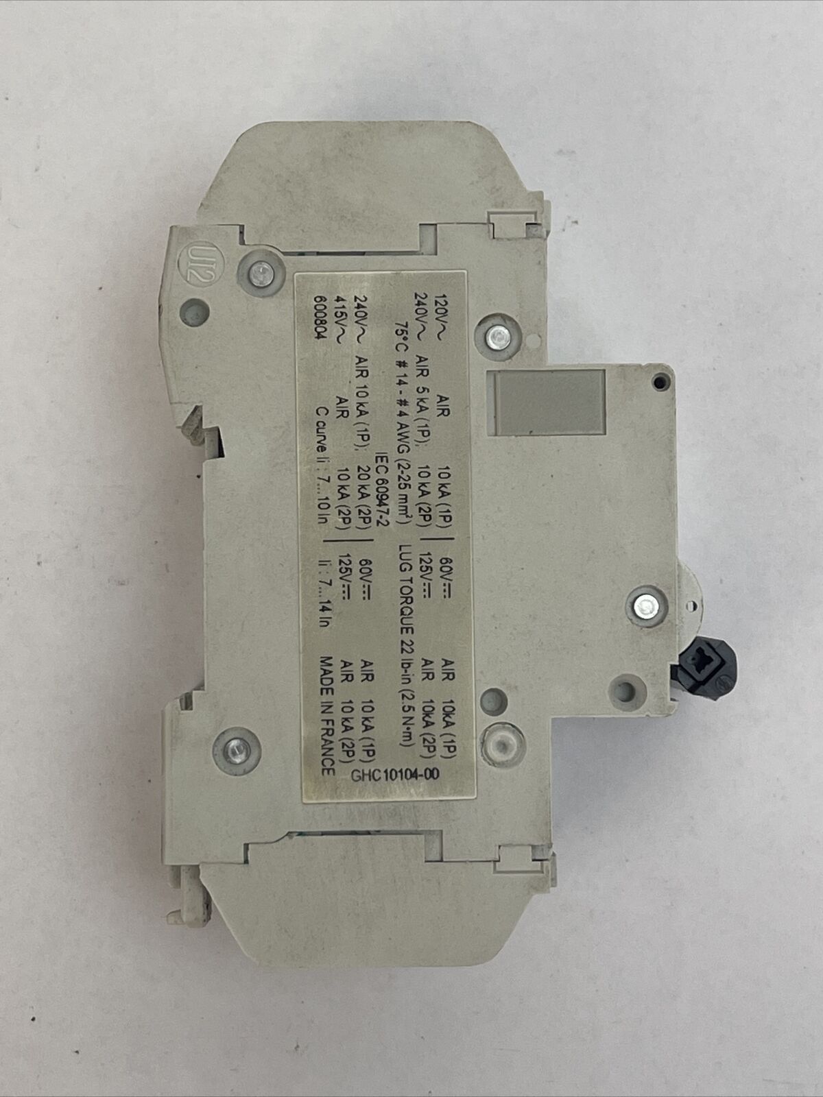 MERLIN GERIN 60138 MULTI9 C60 CIRCUIT BREAKER C 3A 240VAC 125VDC 2POLE