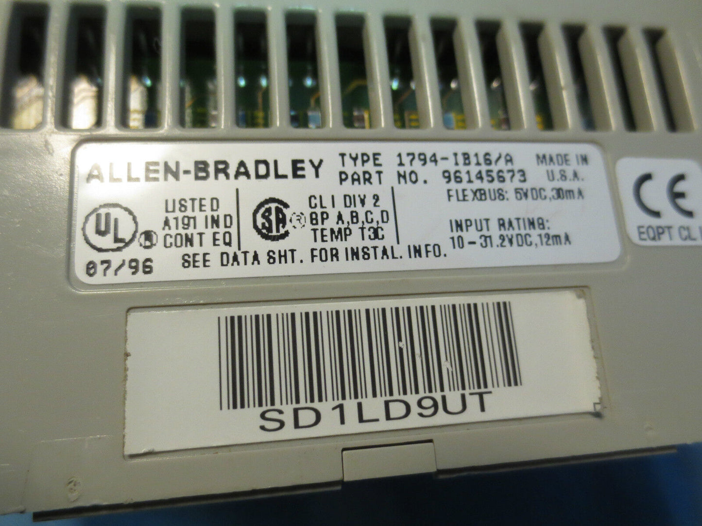 ALLEN-BRADLEY 1794-IB16 Ser. A FLEX I/O 24VDC SINK INPUT ***LOTOF2***