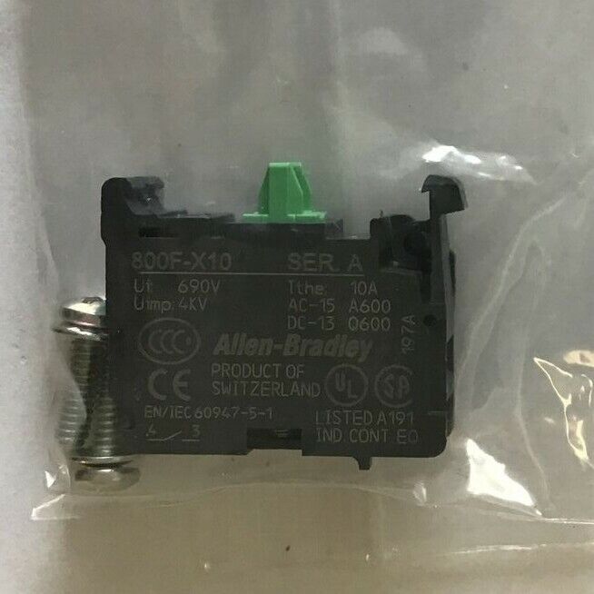 ALLEN BRADLEY 1495-N8 AUXILIARY CONTACT SER.B 1 N.O.
