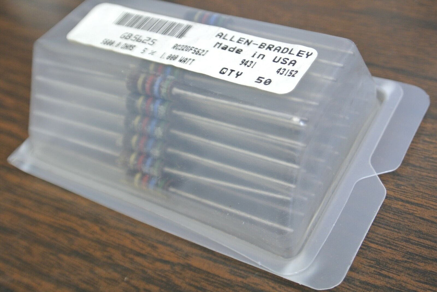 50-PACK / ALLEN-BRADLEY RC32GF562J / GB5625 / 5600.0 OHM RESISTORS / NEW SURPLUS