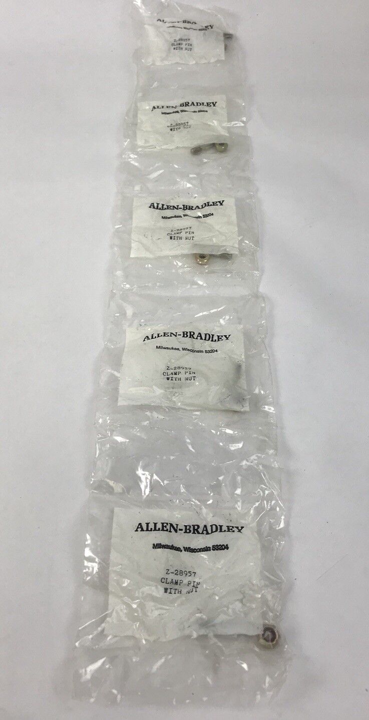ALLEN-BRADLEY Z-28957, Z28957, CLAMP PIN W/ NUT, (LOT OF 5), NEW