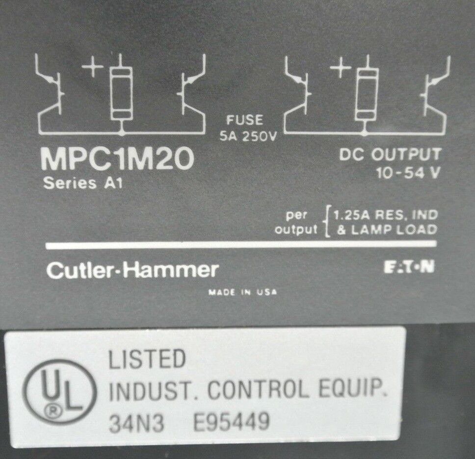 CUTLER-HAMMER MPC1M20 OUTPUT MODULE / 10-54VDC / NEW SURPLUS