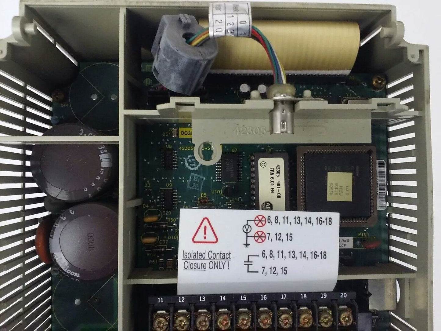 ALLEN BRADLEY 1305-BA03A SER. C, AC DRIVE, INPUT: 380/460V, 2.2A, 50/60HZ,1800VA