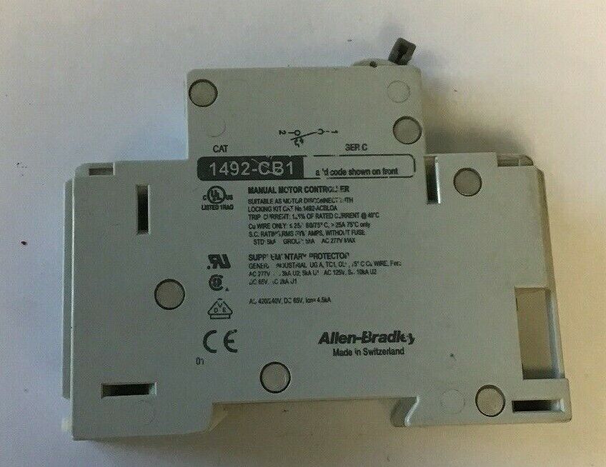 ALLEN BRADLEY 1492-CB1 G300 SER. C 30A 277V 5HP CURCUIT BREAKER