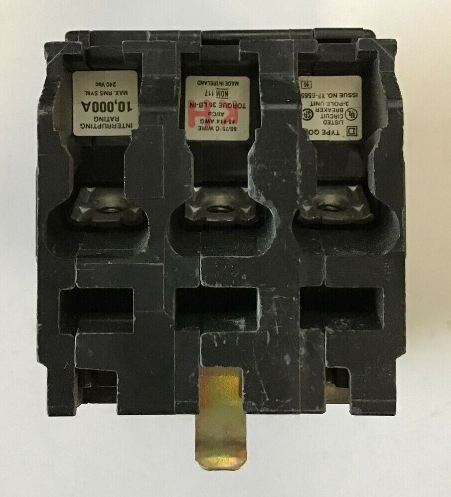 SQUARE D QOB310 CIRCUIT BREAKER 10A 240VAC 3POLE