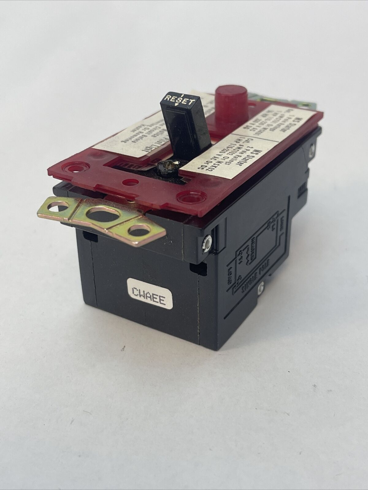 WESTINGHOUSE MST02FN1P MANUAL STARTER SWITCH 2 POLE 1HP 115-230V FLUSH PLATE RED