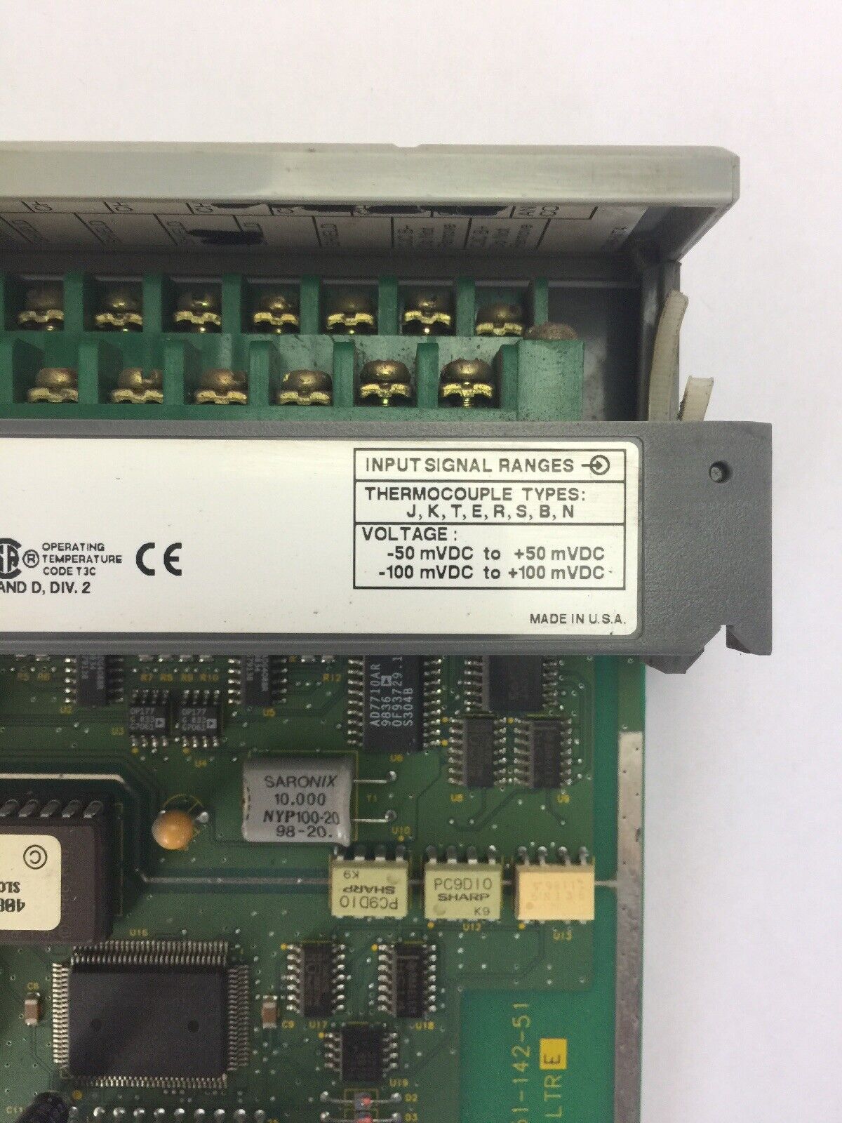 ALLEN BRADLEY 1746-NT THERMOCOUPLE / mV INPUT MODULE SER B FRN 1