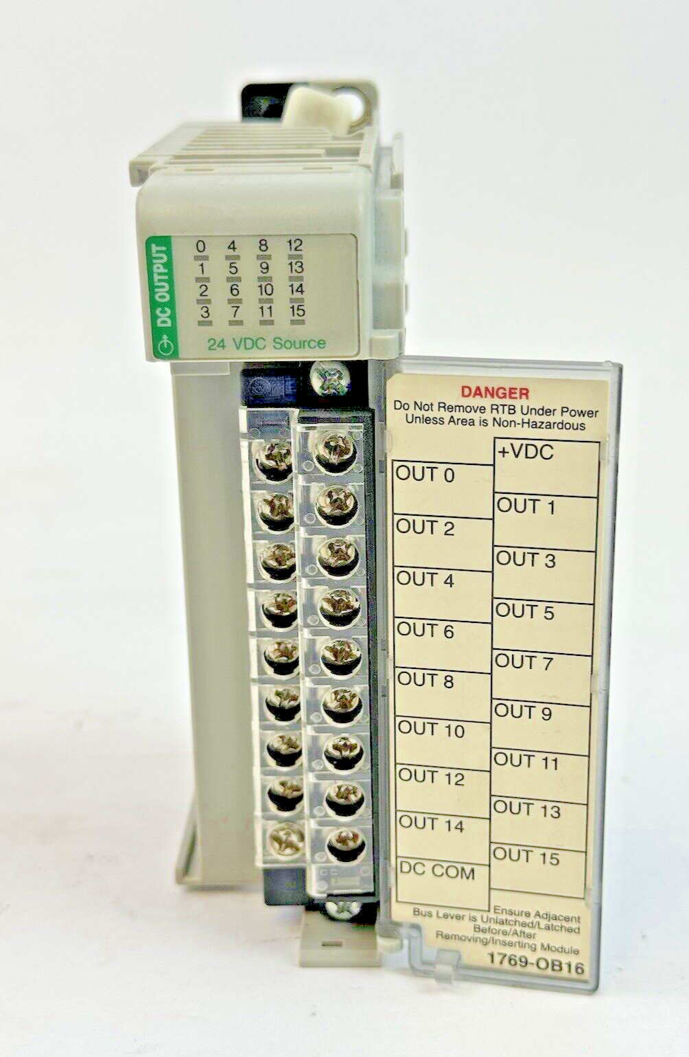 ALLEN-BRADLEY - 1769-OB16 SER. B, F/W REV 3.1 - 16 PT. - COMPACT I/O OUTPUT MOD