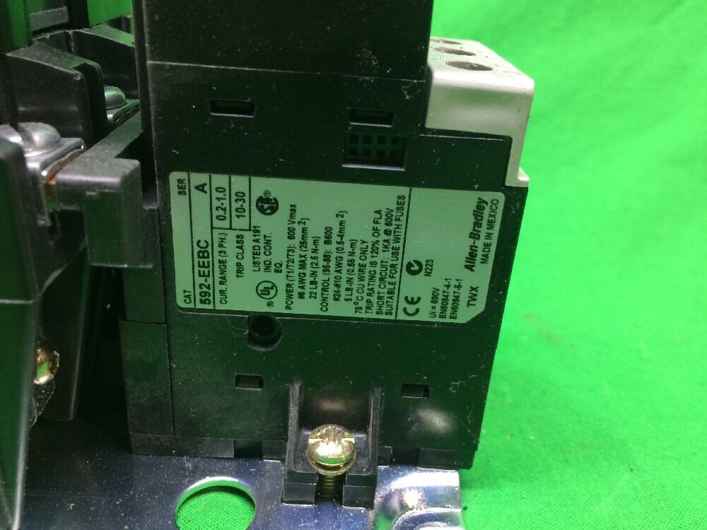 ALLEN-BRADLEY 509-AO*-E1+ SIZE 0 STARTER 120 V COIL 509AOE1+
