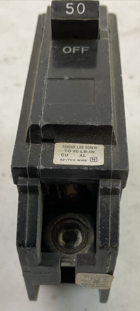GE THQL1150 50AMP 120/240VAC 1POLE CIRCUIT BREAKER (LOT OF 6)