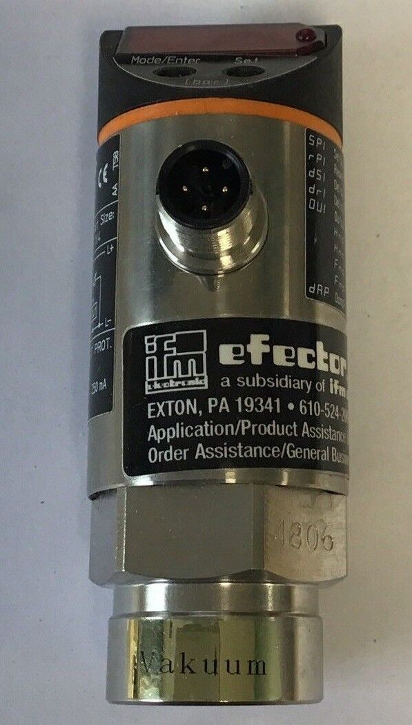 IFM EFECTOR PN3029 PRESSURE SENSOR 30VDC 4-20MA