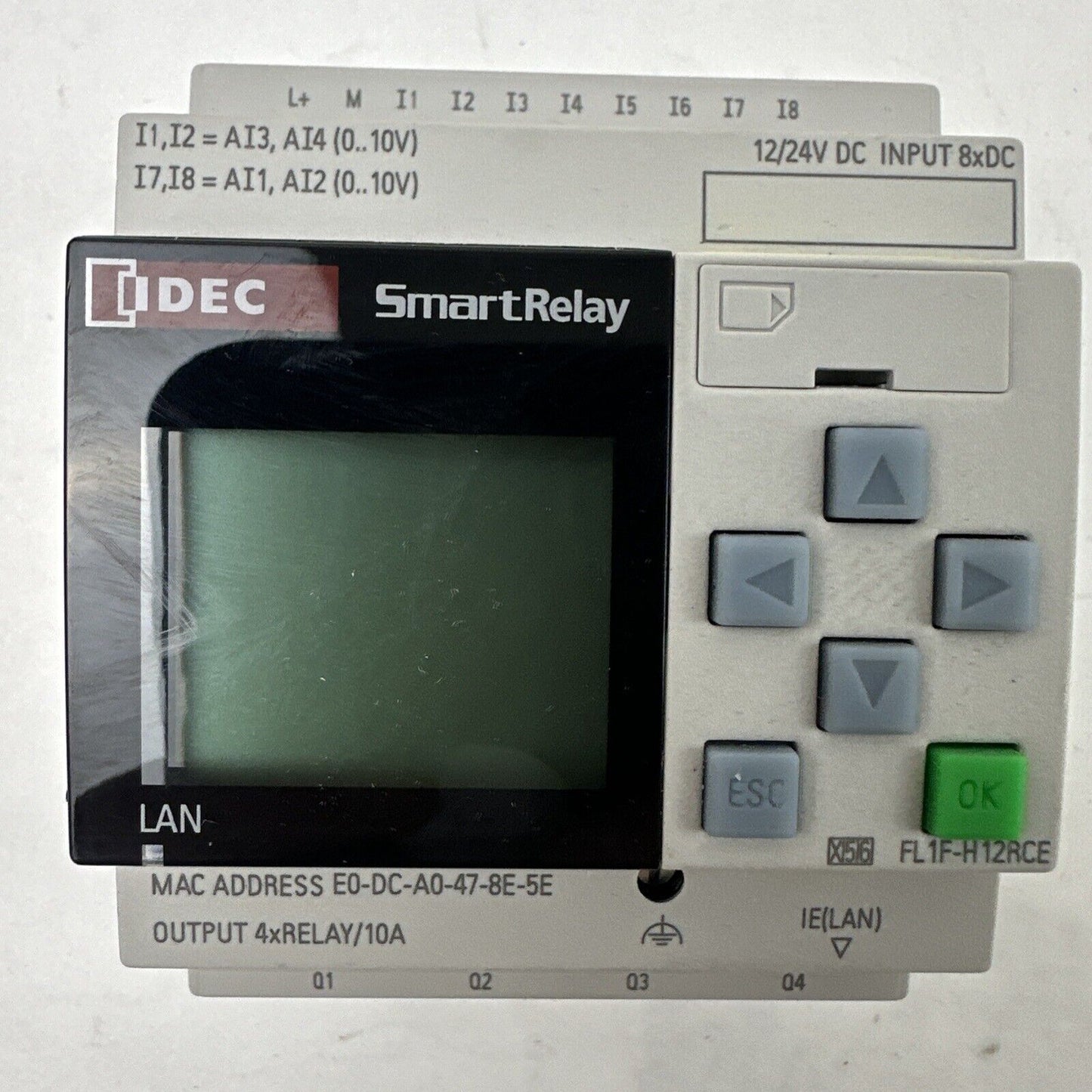 IDEC FL1F-H12RCE SMART RELAY 12/24VDC INPUT