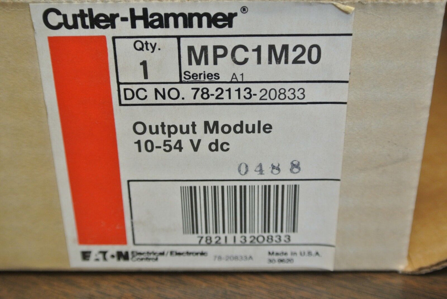 CUTLER-HAMMER MPC1M20 OUTPUT MODULE / 10-54VDC / NEW SURPLUS