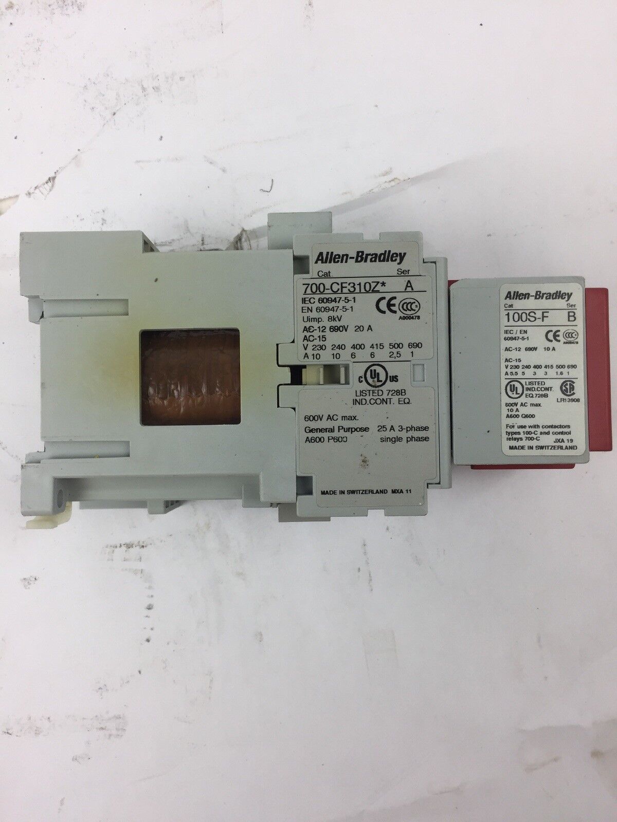ALLEN BRADLEY 700S-CF530ZJC (700-CF310Z, 100S-F) SAFETY CONTROL RELAY