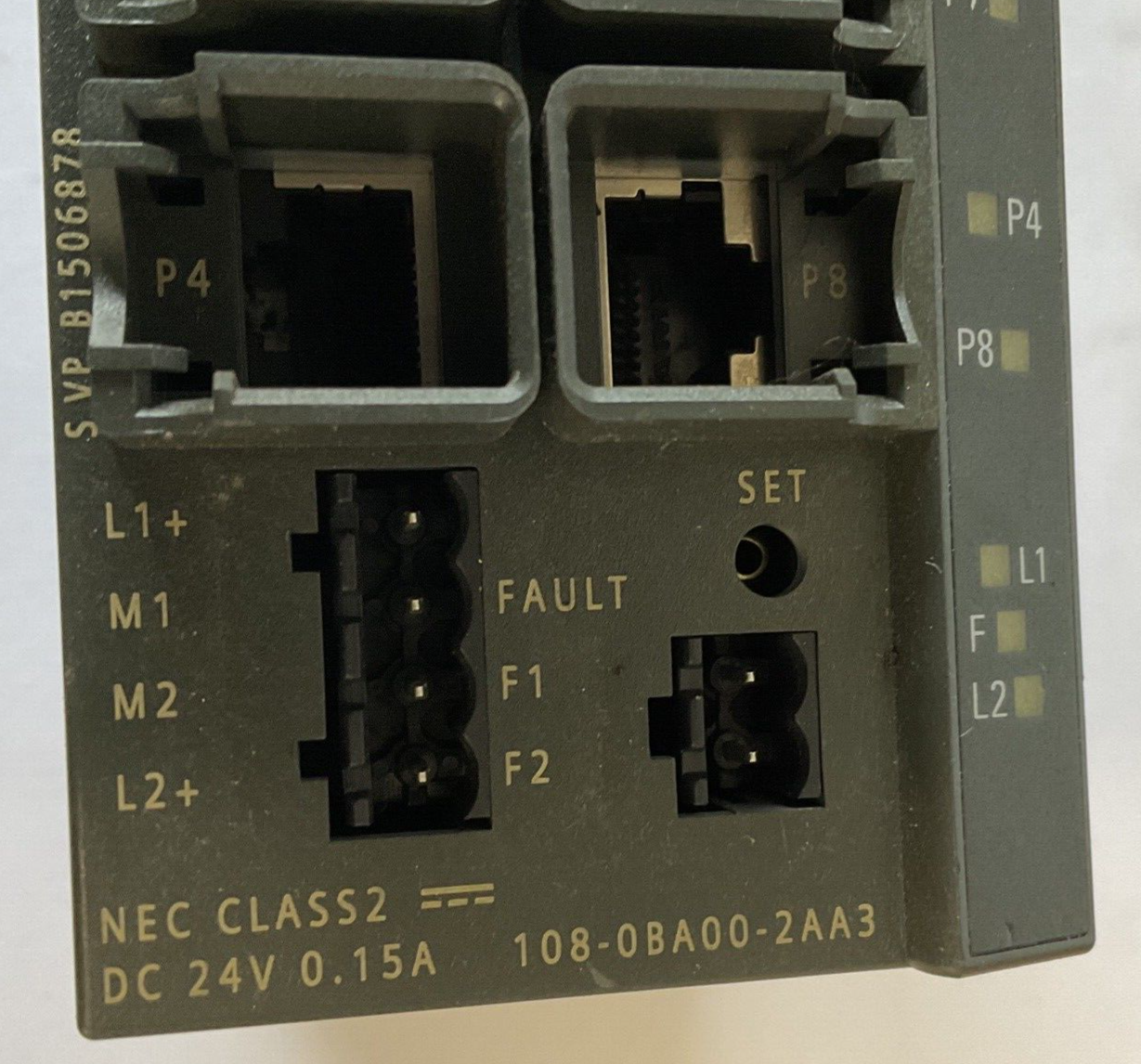 SIEMENS 108-0BA00-2AA3 ETHERNET SWITCH 24VDC 0.15A
