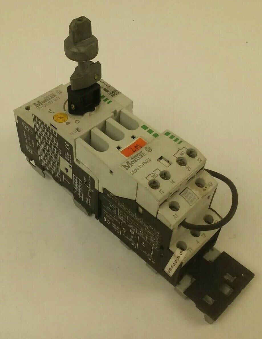 KLOCKNER MOELLER PKZM0-6,3 MOTOR STARTER W/ SE00-11-PKZ0, NHI11-PKZ0, 240V COIL