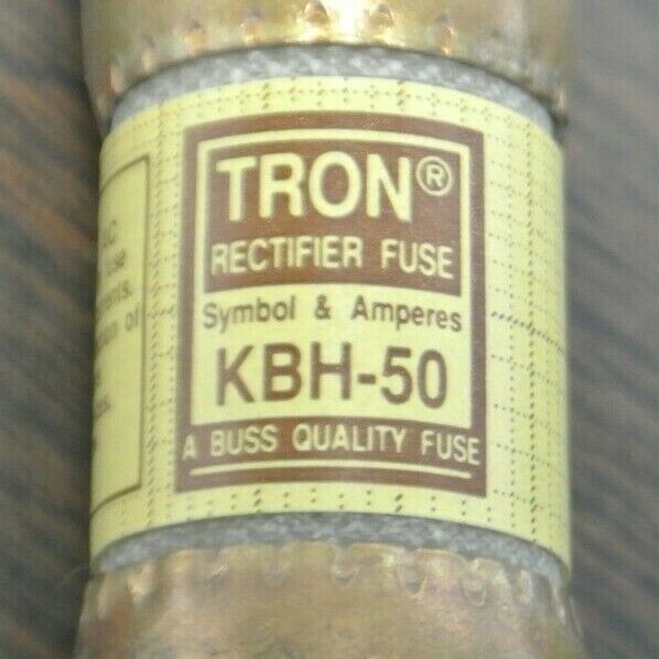 BUSSMANN / TRON KBH50 RECTIFIER FUSE / 500V / 50A / NEW SURPLUS / EACH