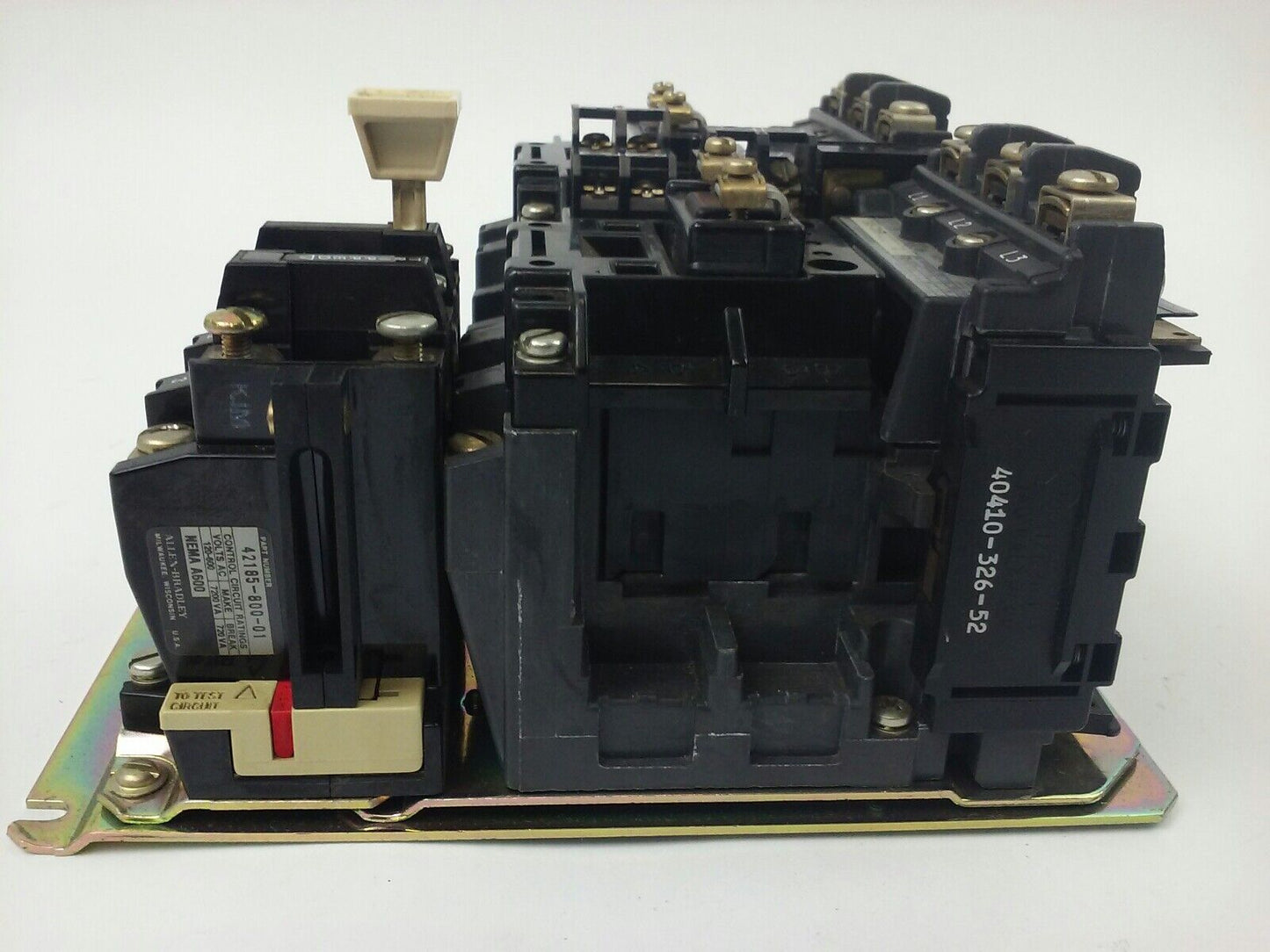 ALLEN BRADLEY 505-AOD, SER. C, REVERSING STARTER, SIZE 0, 600V, 120V COIL, USED