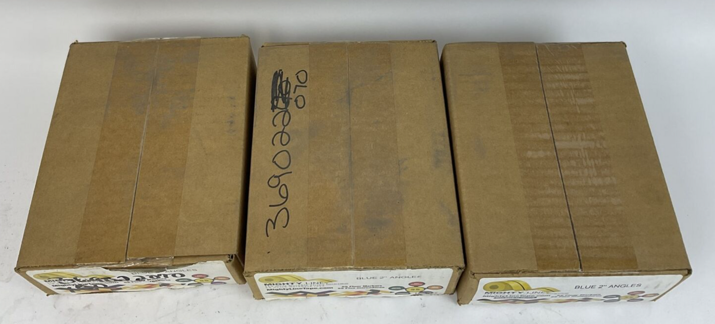 MIGHTY LINE BLUE FLOOR TAPE ANGLE SHAPE 2" QTY 300 (100 EACH CASE)