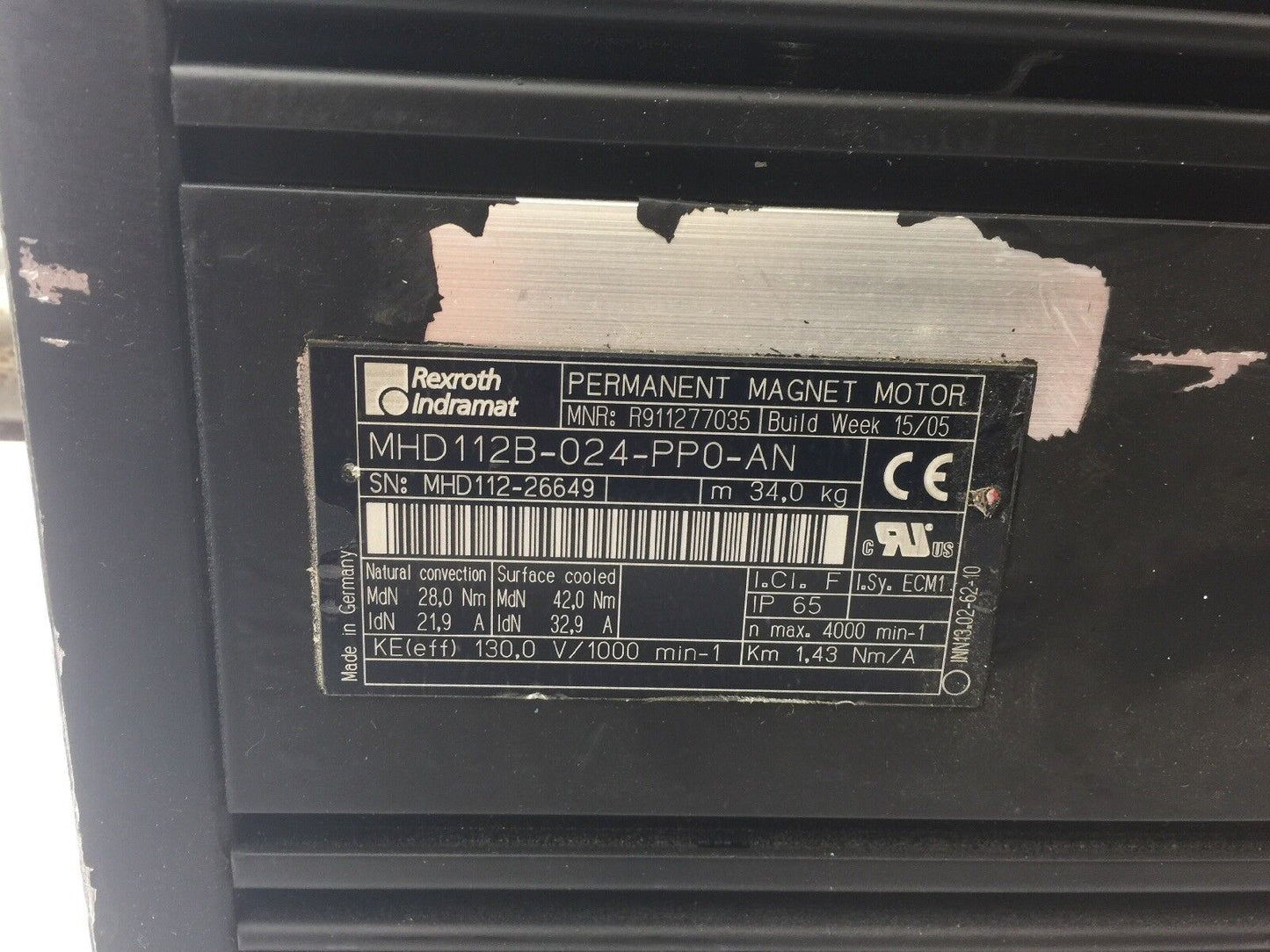 REXROTH MHD112B-024-PP0-AN PERMANENT MAGNET MOTOR