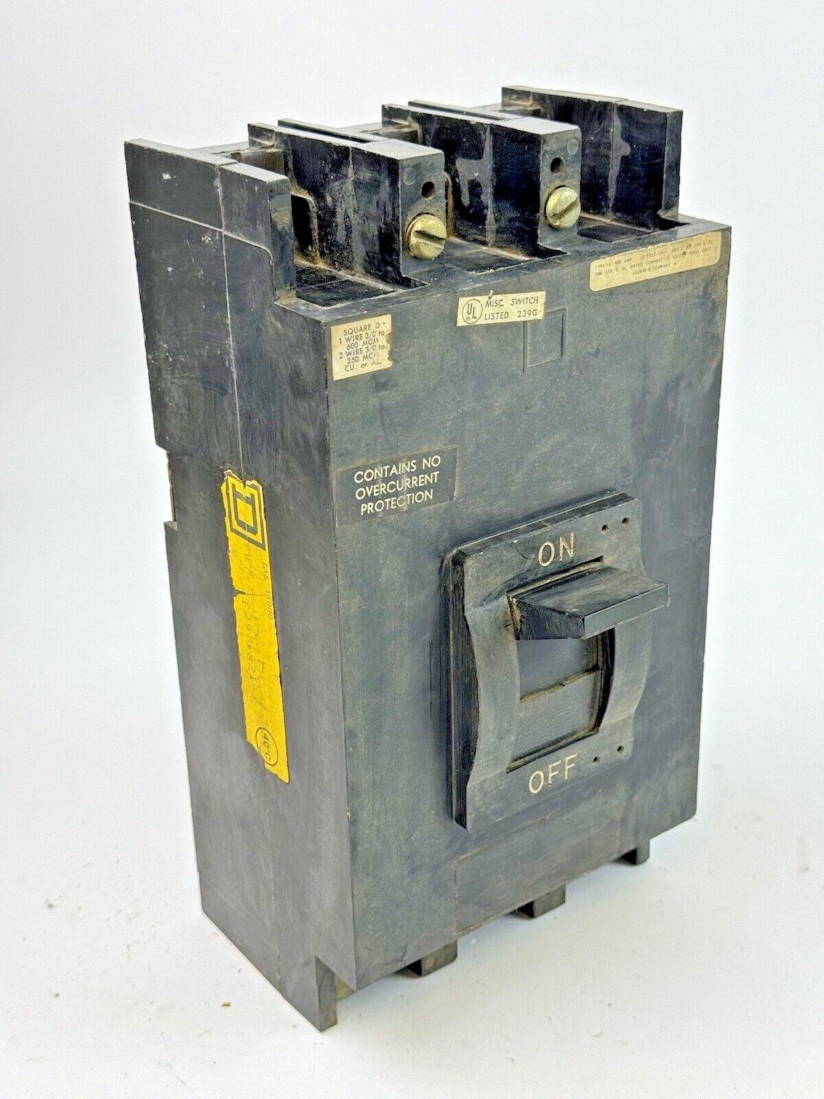 SQUARE D - LAL3600 - MOLDED CASE CIRCUIT BREAKER - 300 AMP, 3 POLE, 600 VAC