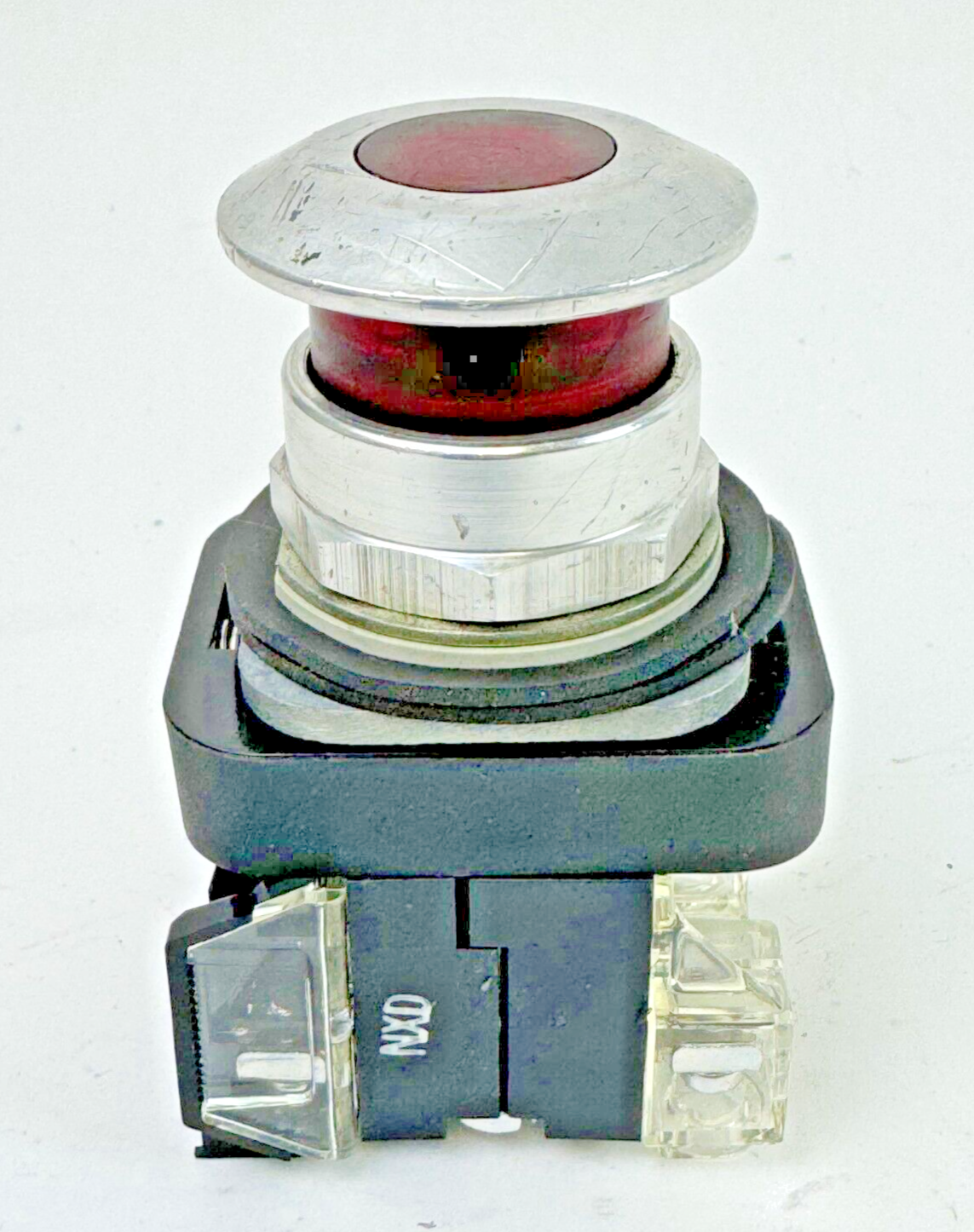 ALLEN-BRADLEY - 800TC-FXQH24RA1 SER. T - RED MUSHROOM PUSH/PULL BUTTON W/ BLOCK