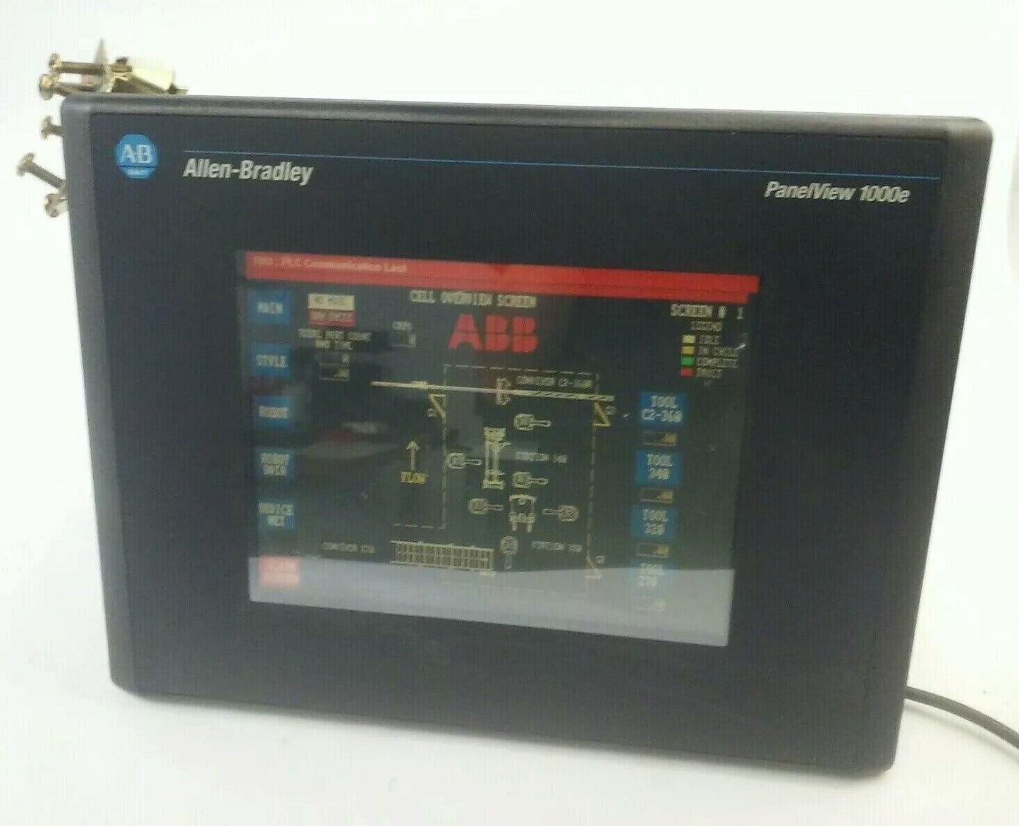 ALLEN BRADLEY 2711E-T10C6 SER. C REV. A PANELVIEW 1000E TERMINAL FRN 5.13 W/KEY