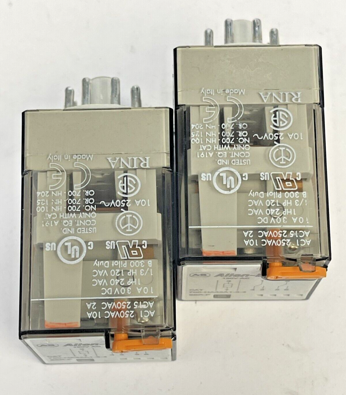 ALLEN BRADLEY *LOT OF 2* - 700-HA32A1-3-4 SER D - RELAY - 250 VAC, 1O A, 30 VDC