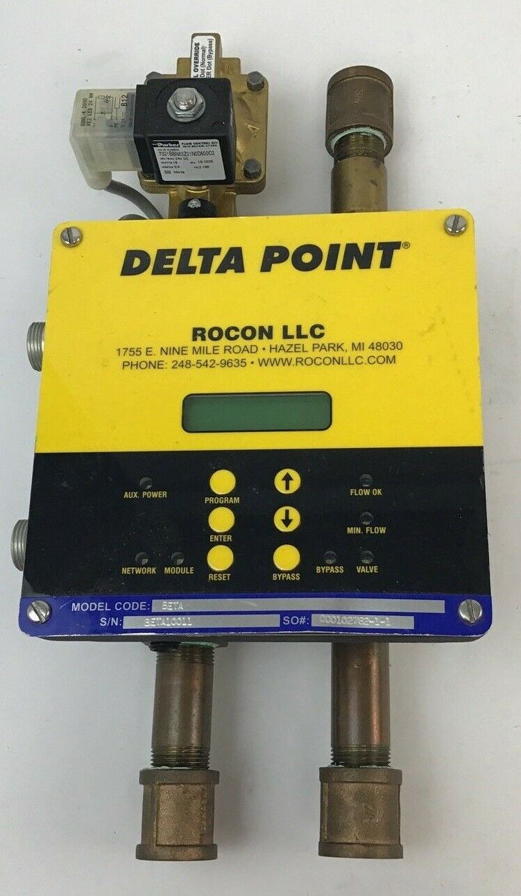 DELTA POINT MODEL CODE BETA FLOW METER S/N:BETA10011 W/PARKER VALVE