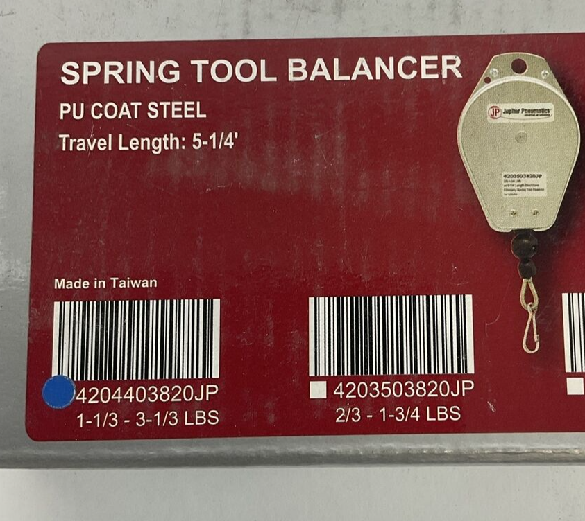 JUPITER PNEUMATICS 4204403820JP SPRING TOOL BALANCER 5-1/4" | 1-1/3 - 3-1/3LBS